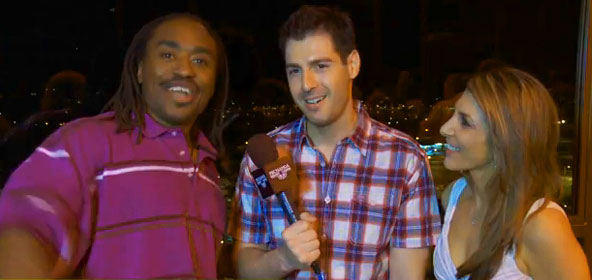 Survivor Russell Swan with Rob Cesternino and Nicole Cesternino at the Pechanga Resort & Casino
