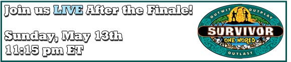 Rob Cesternino is LIVE after the winner is revealed and Live Reunion show of Survivor: One World