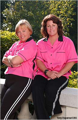 Bowling moms, Linda and Karen