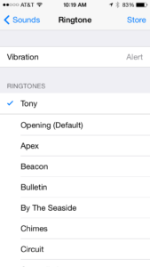 Select your new ring tone under SOUNDS settings