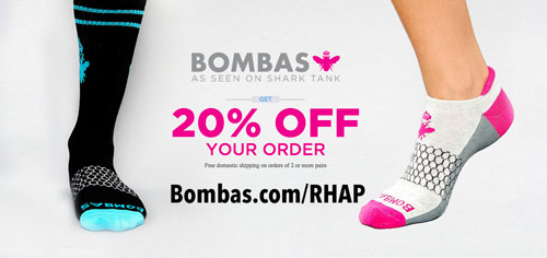 Save 20% on Socks and Send a Pair of Socks to the Homeless when you shop at Bombas.com/RHAP