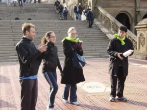 The homegrown Amazing Race in question. That's Terence and Sarah with yours truly and my friend/co-planner Chris.